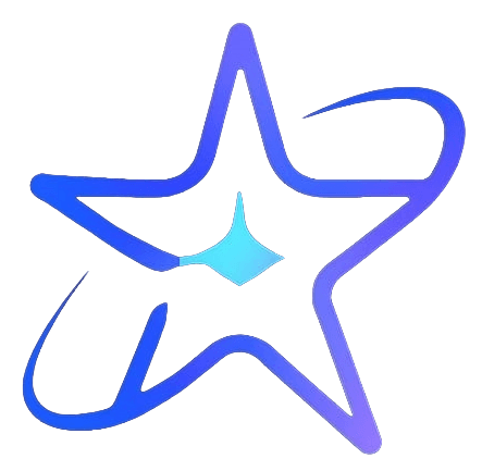 Astra agent site logo, an start in blue shade